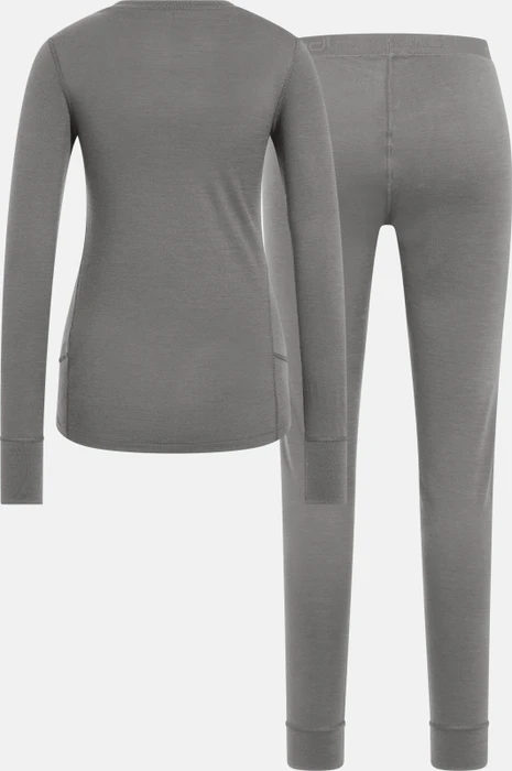 Odlo Natural Merino 200 Set grey melange (Damen)