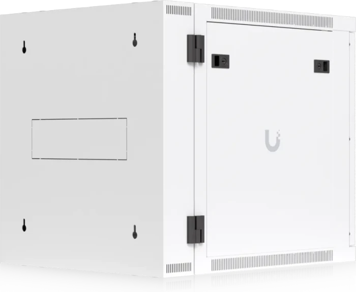 Ubiquiti 12U Rack Cabinet, 19" Wandgehäuse 12HE, Glastür, weiß, 703mm tief