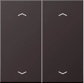 Jung Wippe 2fach, F10, mit Pfeilsymbolen, Aluminium lackiert, Serie LS, dark