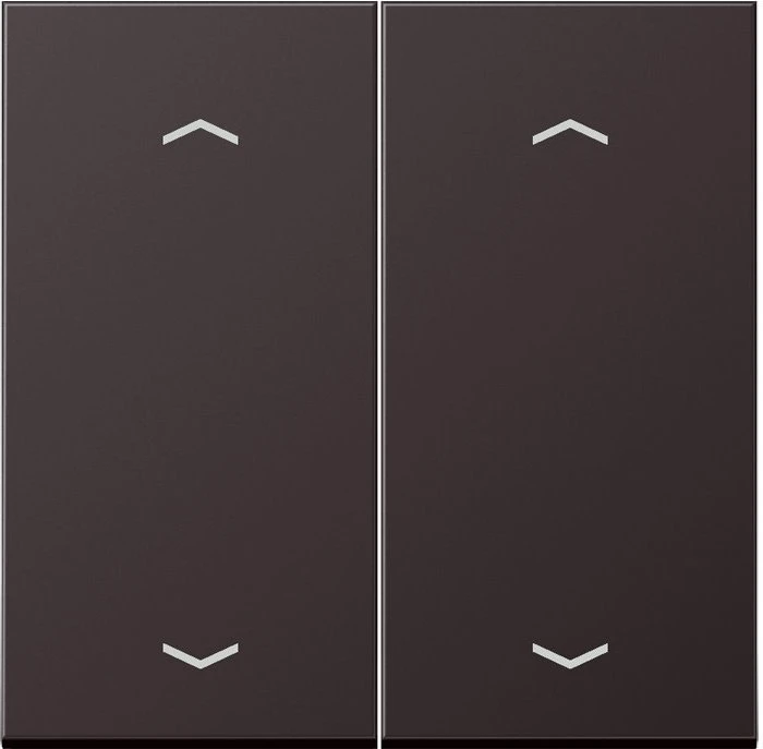 Jung Wippe 2fach, F10, mit Pfeilsymbolen, Aluminium lackiert, Serie LS, dark