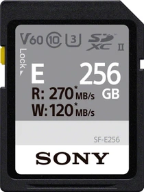 Sony SF-E Series R270/W120 256GB, UHS-II U3, Class 10