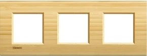 Bticino Livinglight Abdeckrahmen 3-fach, bambus