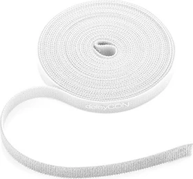 deleyCON Klett-Kabelbinder, 10mm, 5m, weiß