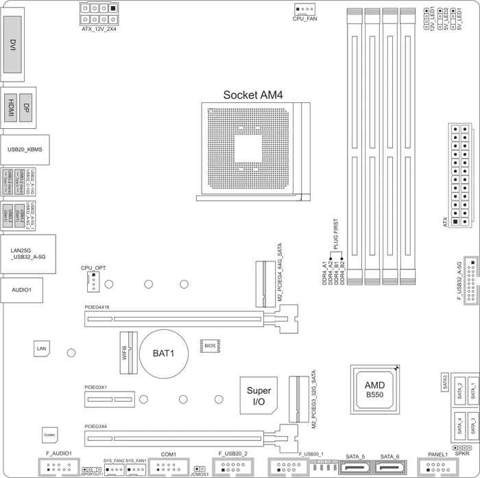 Biostar B550M-Silver (AMD AM4)