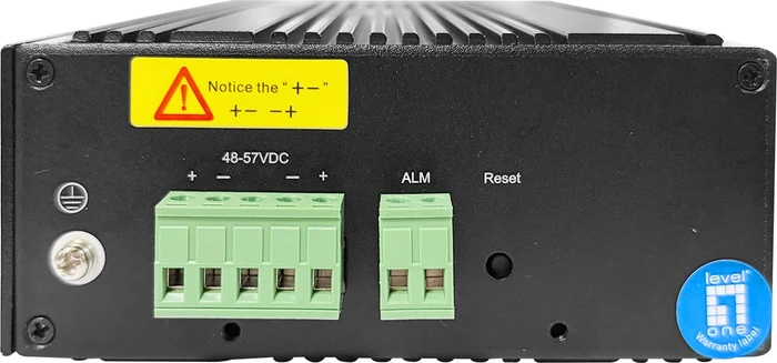LevelOne IGP Industrial Railmount 2.5G Managed Switch, 8x RJ-45, 2x SFP+, 480W PoE++
