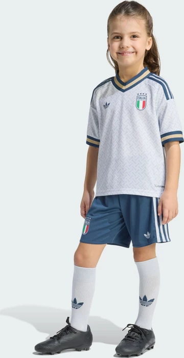 adidas Italien 2026 Auswärtsausrüstung kurzarm aeroblue (Junior)