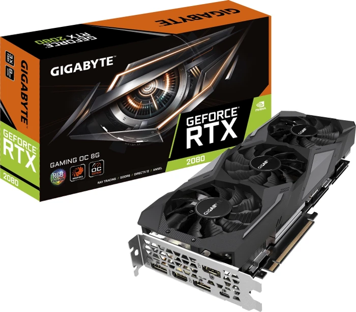 GIGABYTE GeForce RTX 2080 Gaming OC 8G, 8GB GDDR6, HDMI, USB-C, 3x DP