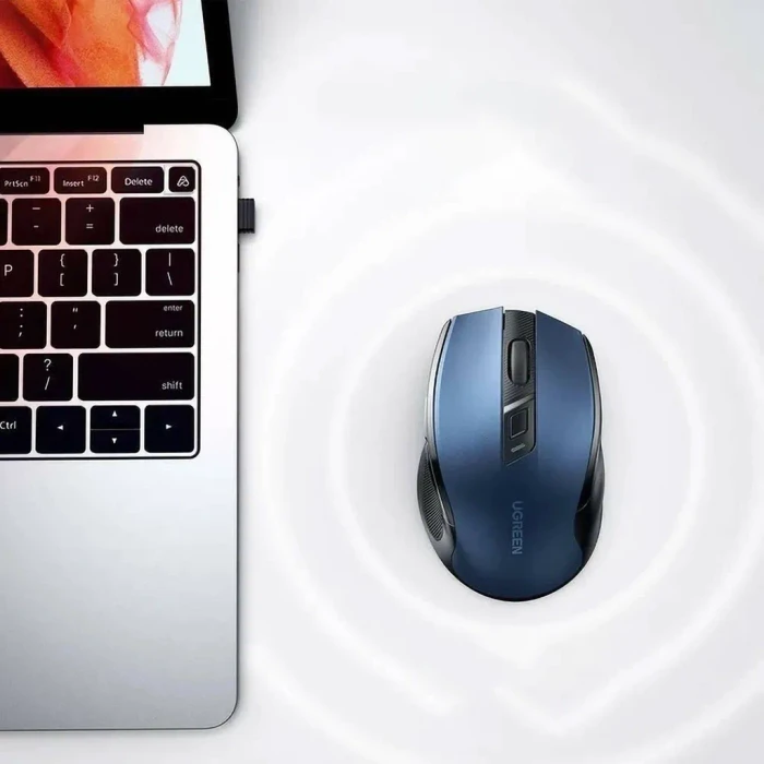 Ugreen MU006 Ergonomic Wireless Mouse, blau/schwarz, USB/Bluetooth