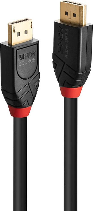 Lindy Active DisplayPort 1.4 Kabel schwarz, 10m