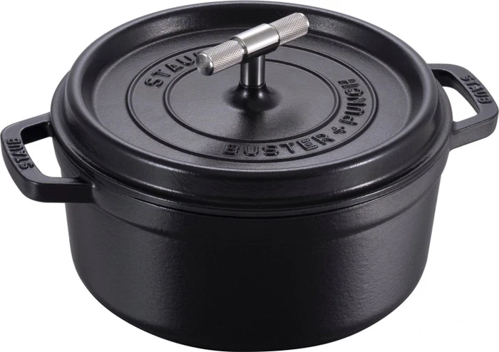 Zwilling Staub Cocotte Buster+Punch Schmortopf rund 24cm 3.7l schwarz