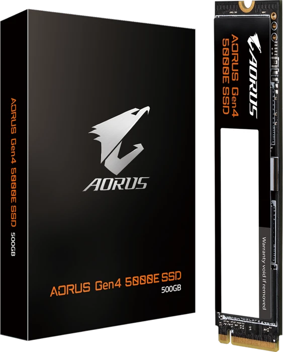 GIGABYTE AORUS Gen4 5000E SSD 500GB, M.2 2280 / M-Key / PCIe 4.0 x4