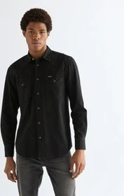 Wrangler Regular Western Hemd langarm rinse black (Herren)