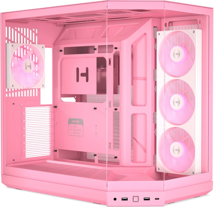 Hyte Y50 Strawberry Milk, rosa, Glasfenster