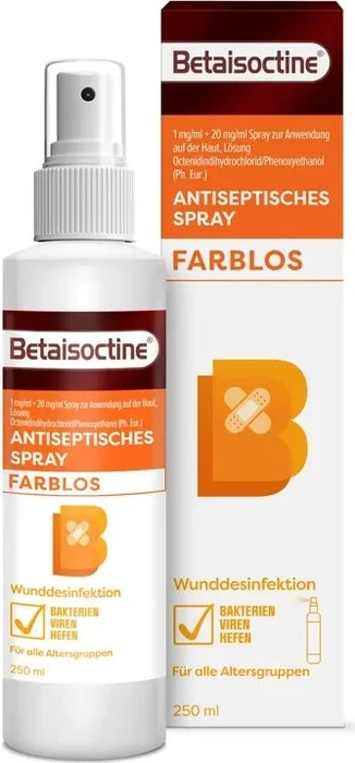 Betaisoctine antiseptisches Spray zur Wunddesinfektion, 250ml