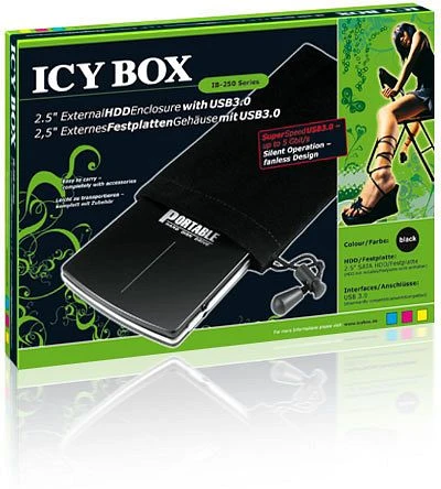 RaidSonic Icy Box IB-250StU3+BH15 schwarz, USB 3.0 Micro-B