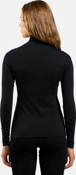 Odlo Natural Merino 200 Baselayer Half Zip Funktionsshirt langarm schwarz (Damen)
