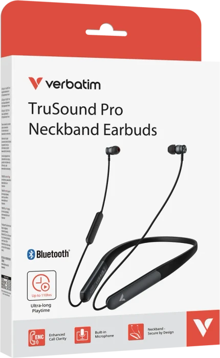Verbatim TruSound Pro Neckband Earbuds schwarz