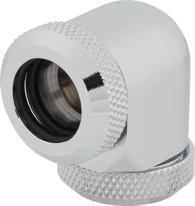 Corsair Hydro X Series XF Hardline, OD Fitting 90° 12mm, chrome, 2er-Pack