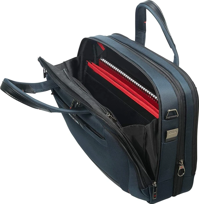 Samsonite Pro-DLX 5 Bailhandle expandable 15.6" erweiterbare Notebook-Umhängetasche blau