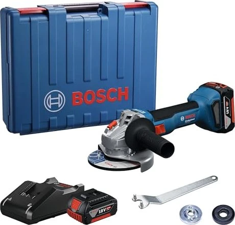 Bosch Professional GWS 18V-8 Akku-Winkelschleifer inkl. Koffer + 2 Akkus 4.0Ah