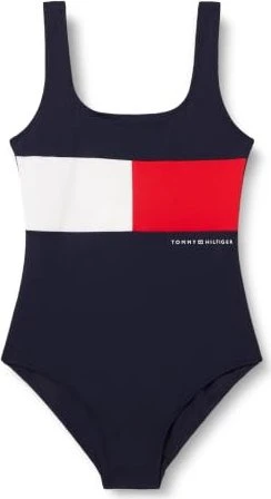 Tommy Hilfiger Classic mit quadratischem Ausschnitt Badeanzug dark blue (Junior)