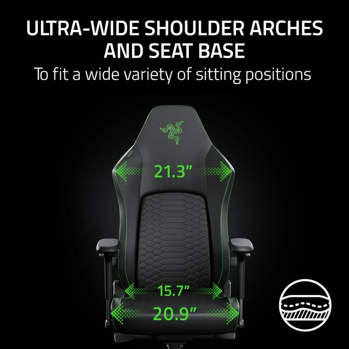 Razer Iskur V2 NewGen Gamingstuhl, schwarz