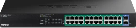 TRENDnet TPE-TG Rackmount Gigabit Smart Switch, 24x RJ-45, 2x SFP, 380W PoE+ (TPE-TG262ES)
