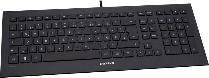 Cherry STRAIT Corded Keyboard schwarz, USB, DE