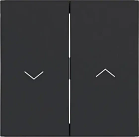 Hager Wippe 2fach mit Aufdruck Symbol Pfeil, A.x/C.x, nachtschwarz matt