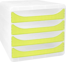 Exacompta Big Box Chromaline Schubladenbox, 4 Schubladen, anisgrün