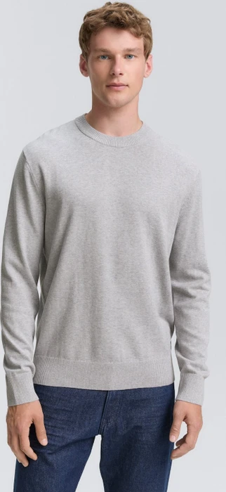 Tom Tailor Basic Strickpullover light stone grey melange (Herren)