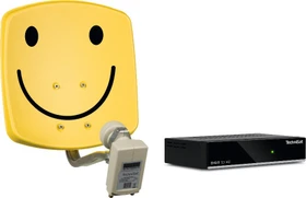 TechniSat DigiDish 33 gelb mit Smiley + 1x Digit S3 HD