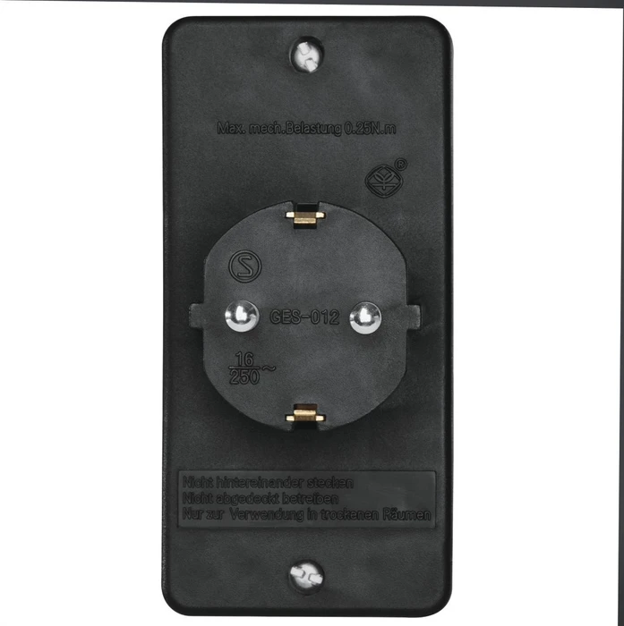 Hama Adapterstecker, 3-fach, 2x Euro, 1x Schuko, schwarz