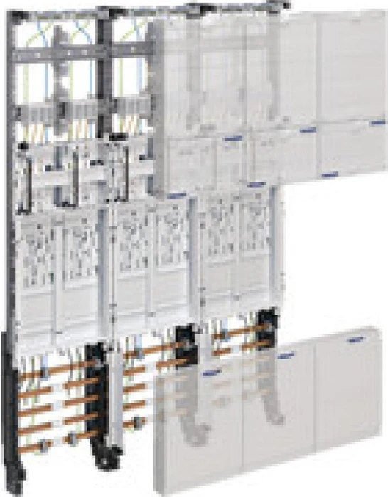Hager Komplettfeld, univers Z, 1050mm, 6 Zählerplätze, eHZ, DSS, 3-feld, EnBW (ZL3ED26N)