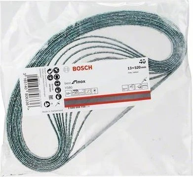 Bosch Professional Y580 Best for Inox Schleifband K40, 13x520mm, 10 Stück