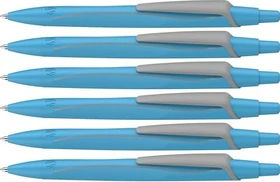 Schneider Reco Kugelschreiber neonblau, 6er-Pack