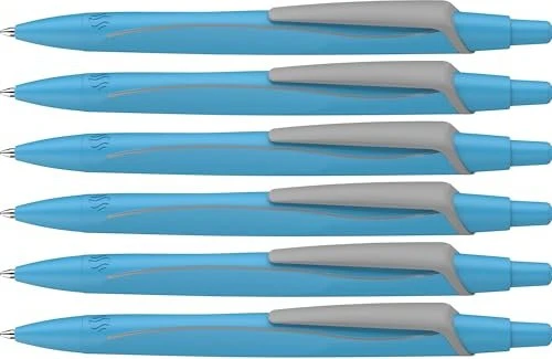 Schneider Reco Kugelschreiber neonblau, 6er-Pack