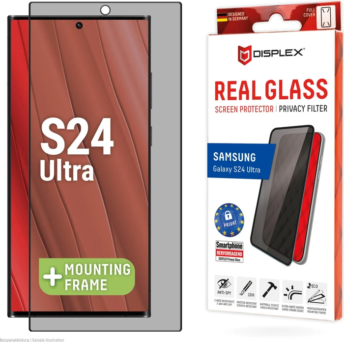 Displex Real Glass Full Cover Privacy für Samsung Galaxy S24 Ultra
