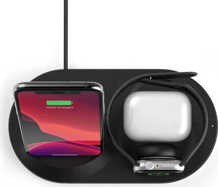 Belkin BoostCharge 3-in-1 Wireless Charger for Apple Devices schwarz