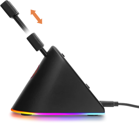 Deltaco Gaming RGB Mouse Bungee, Mauskabelhalterung, schwarz