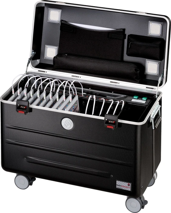 Parat Paraproject Case i16 Lade-/Synchronisierungs-/Aufbewahrungs-Wagen schwarz, 16 iPads bis 9.7", Lightning, EU-Version