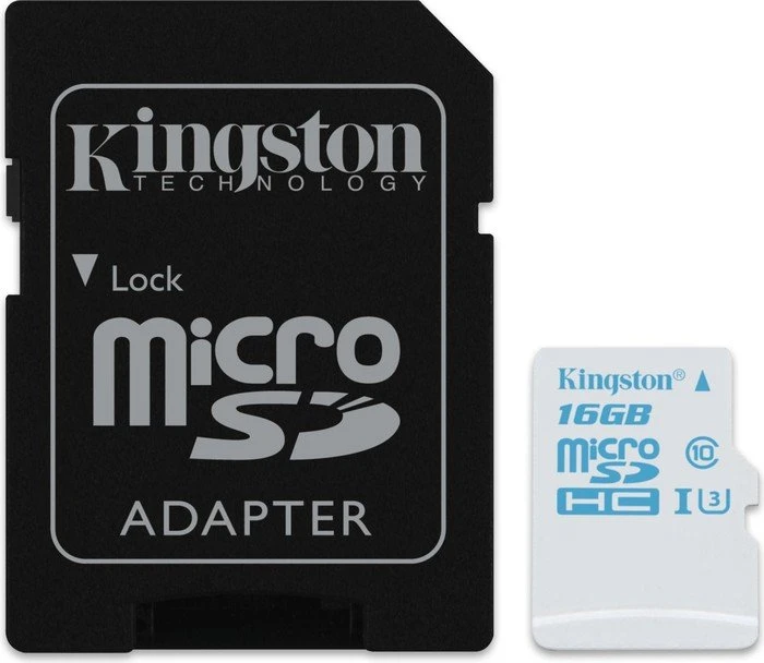 Kingston Action Camera R90/W45 16GB Kit, UHS-I U3, Class 10