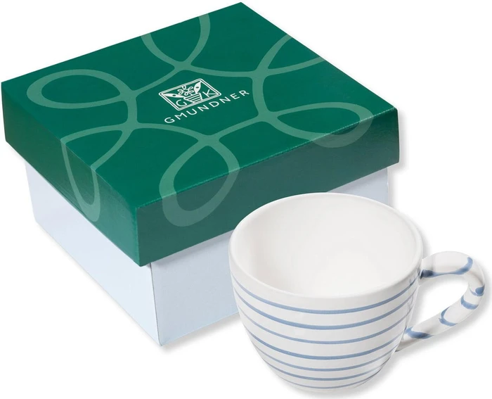 Gmundner Keramik Blaugeflammt Teetasse Maxima im Karton 400ml