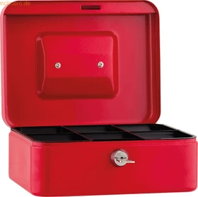 Soennecken Geldkassette, rot, Schlüsselschloss