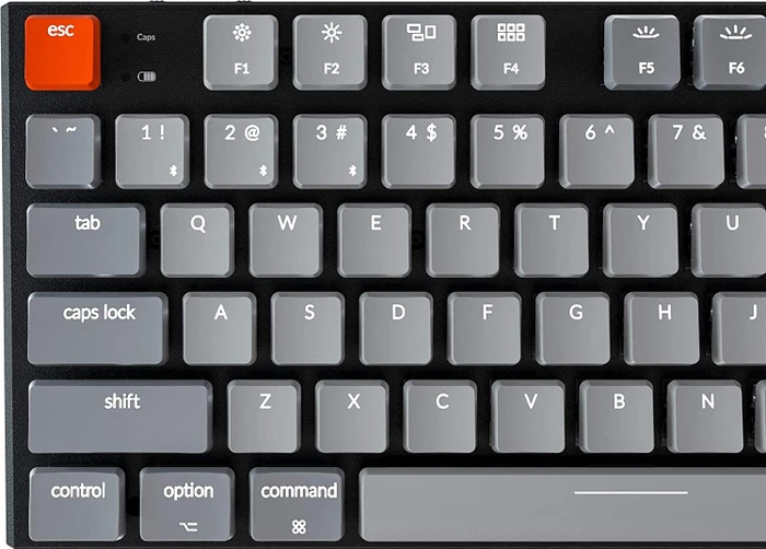 Keychron K1 V4, 80% TKL, LEDs weiß, schwarz, Gateron LOW PROFILE RED, USB/Bluetooth, US