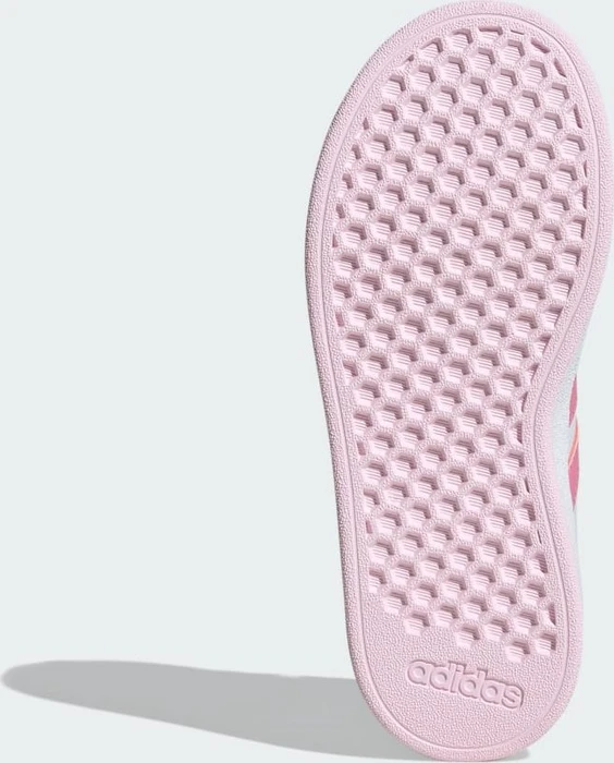 adidas Grand Court Court Elastic Lace and Top Strap cloud white/bliss pink/clear pink (Junior)
