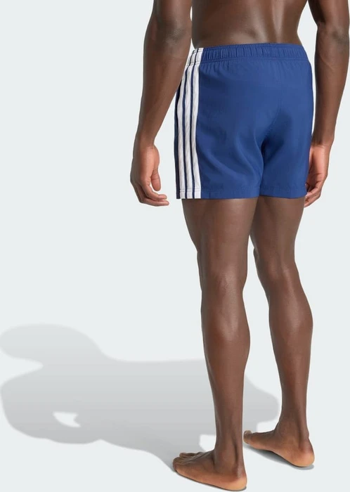 adidas 3-Streifen 13cm Badeshorts dark blue/pure ruby (Herren)