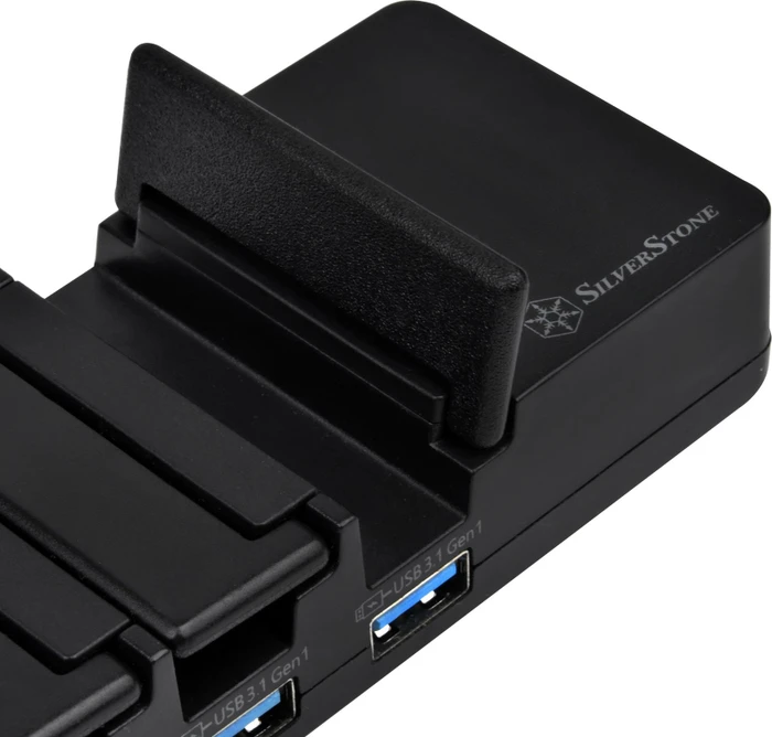 SilverStone UC03-PRO USB-Hub, 7x USB-A 3.0, USB 3.0 Micro-B [Buchse]