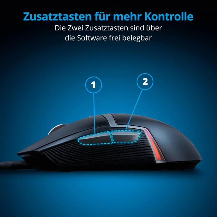 Medion Erazer Supporter P13 Wireless Gaming Mouse, schwarz, USB