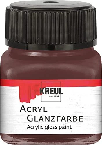 Kreul Acryl Glanzfarbe, dunkelbraun, 20ml